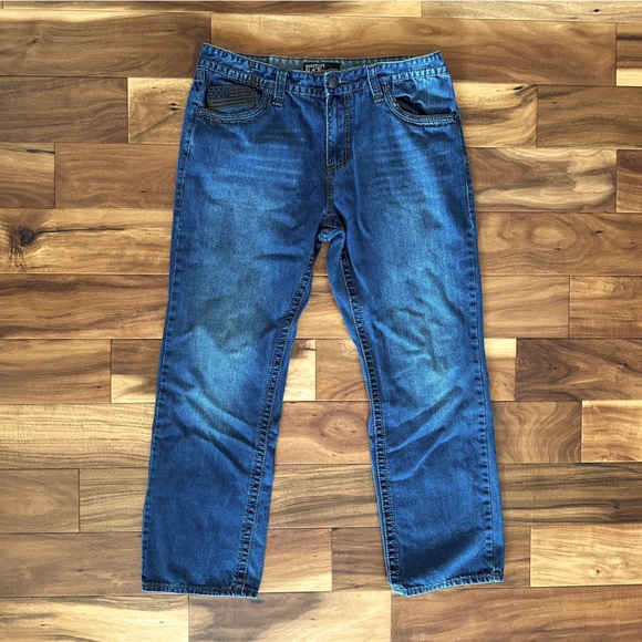 Bailey’s Point Black Straight Medium Wash Jeans size 38x32 - Picture 1 of 5
